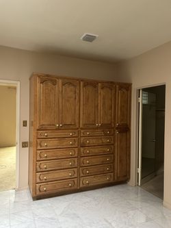 Wood Armoire Closet 