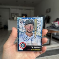 2022 Topps Chrome Platinum Cal Raleigh Auto Rookie Card /99
