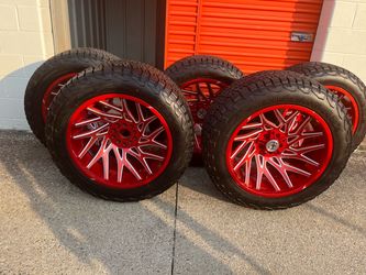 5 Forge rims and tires 5 lugs tires are 35/12.50/22 great condition tires has 95% tread left