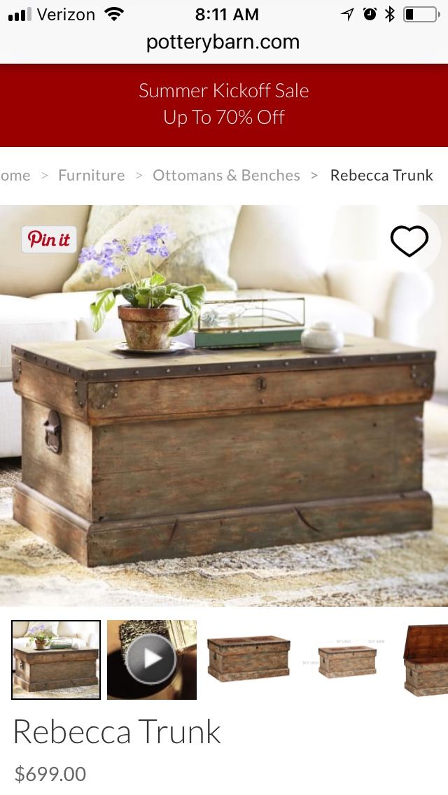 Pottery Barn Rebecca Trunk