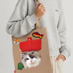 Pet Shoulder Carrying Bag,Cat Carrier Portable Pets Chest Bag Outdoor Dog Sling Bag Tote Bags Small Dogs Cats 0-15 Lbs Travel Pouch Wearable Puppy Car