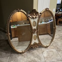 Vintage Double Oval Mirror 