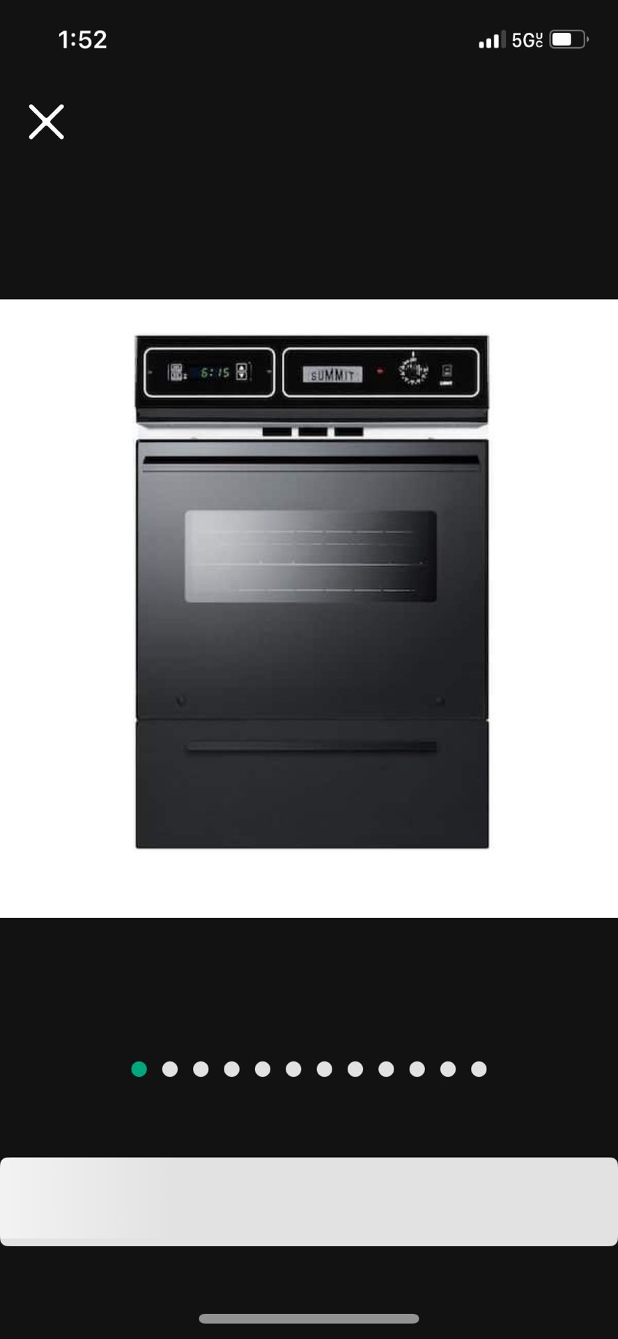 Price Is Firm Brand New Summit Built In Oven Made In USA 24 In Electric Wall Oven Black