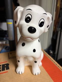 Dalmatian piggy bank