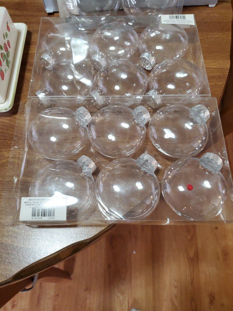 Set 3 Christmas Clear Bulbs 