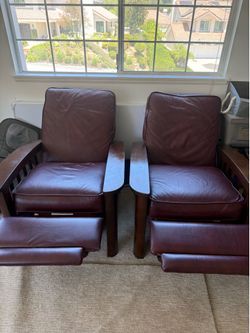 Pair of leather chairs