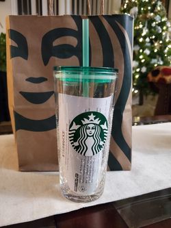 Starbucks 2020 Christmas glass tumbler