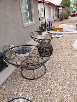 Round chairs and table