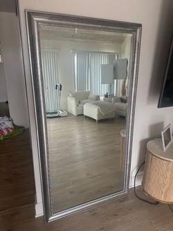 Floor Mirror - Silver