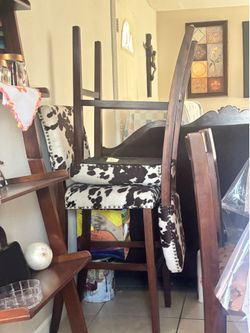 2 Cow Print Bar stools