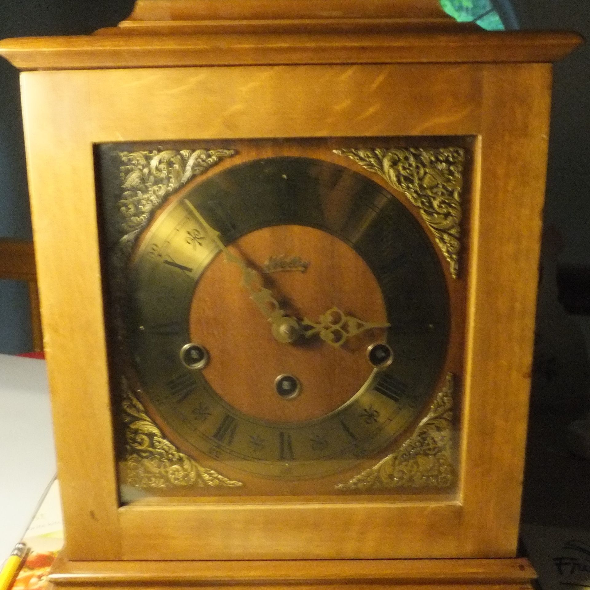 Vintage Welby 2 Jewel Mantle Clock W/Chime Made in Germany