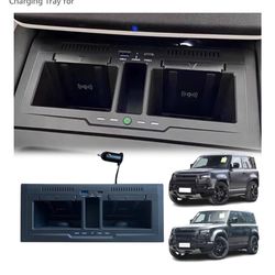 Wireless Charger for Defender 90/110/130,15W Dual Wireless &  Fast Charging