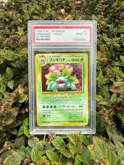 Nintendo Pokemon TCG 1998 Japanese Venusaur CD Promo Holo #3 PSA 9