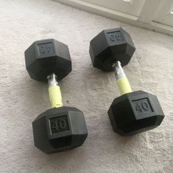Brand New Set of 40 Lb Dumbbells