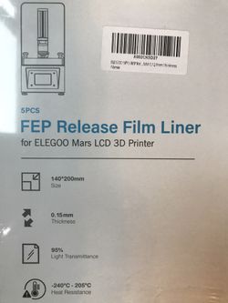 ELEGOO 5PCs FEP Release Film