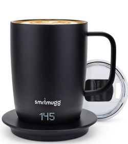 PRO 14 oz. Self-Heating Coffee Mug – 4-Hour Battery Life, Adjustable Temperature