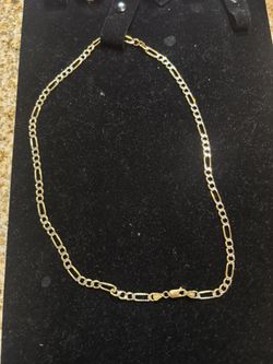 Figaro Yellow Two Toned Gold Necklace(10k)