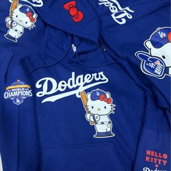 Hello kitty dodger blue hoodie