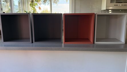 Ikea cube wall shelving