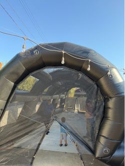 Large Black Inflatable batting cage