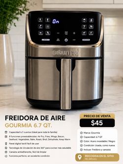 Freidora de Aire Gourmia – $45