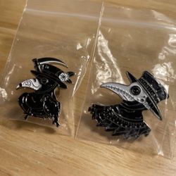 2 Plague Doctor Enamel Pins