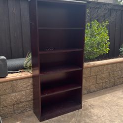 5 Shelf dark Brown Book/Bookshelf 