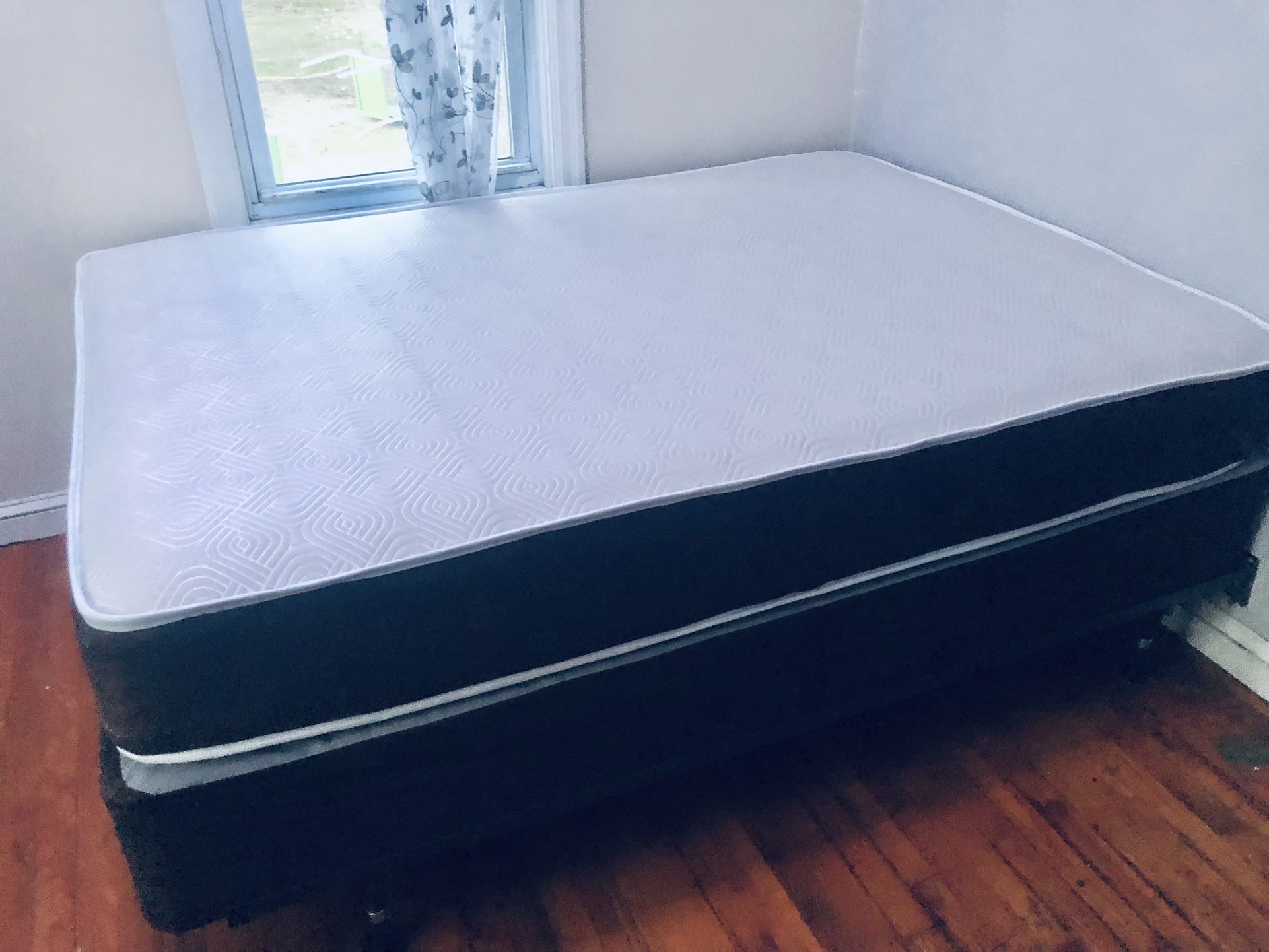 Full Size Double Side 9” Thick And Box Spring Brand New Delivery 🚚 Available 