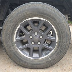 OEM Black 17" Jeep Wheels Tires With Spare