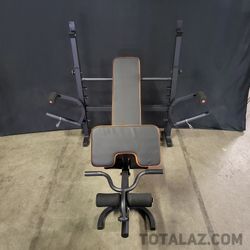 Workout Bench 6 in 1 with Barbell