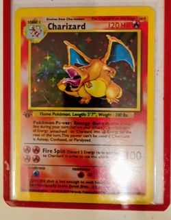 1996 Pokemon Charizard 1st Edition Holographic Foil Card