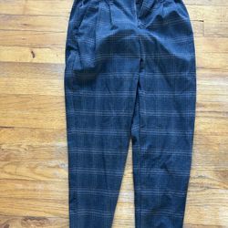 Women's  Blue and white plaid trousers size 2 