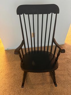 Black Wood Windsor Rocking Chair