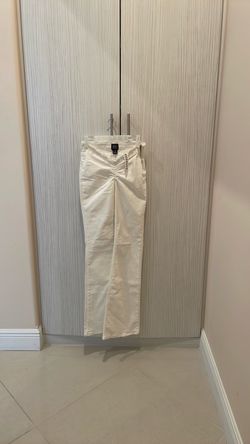 White flare jeans