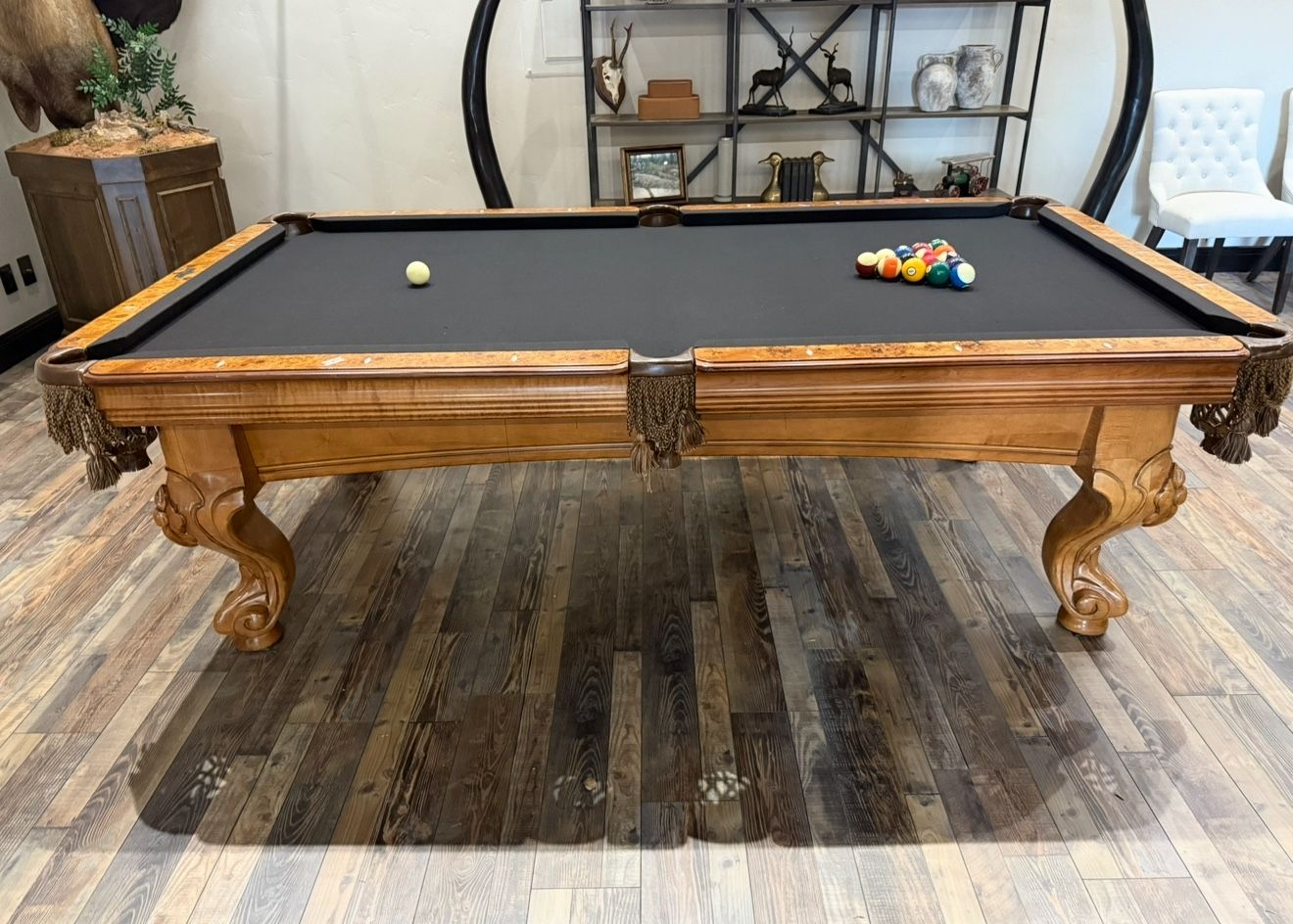 Impeccable Pool Table By American Heritage 8’ (Free Delivery & Pro Setup) New Felt Any Color + All Accessories Provided 