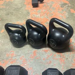 Kettlebells Set Of 3 20lb 15lb 10lb