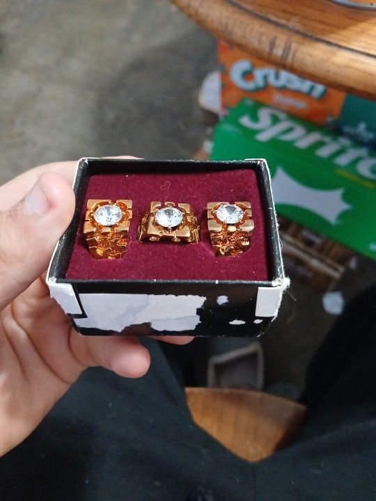 Cuban Rings Electroplate.