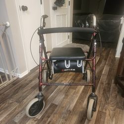 Rollator Rolling Walker with Seat & Storage