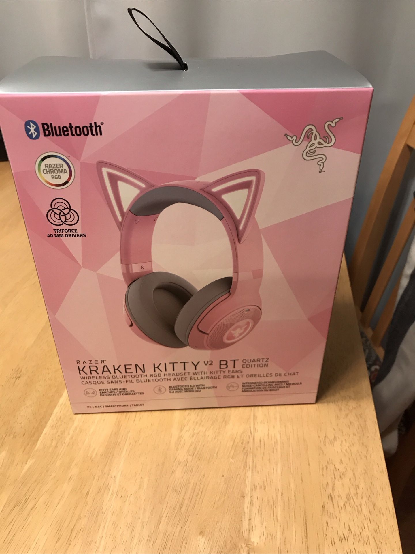 Razer Kraken Kitty V2 Quartz Edition Gaming Headset NEW