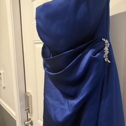 David’s Bridal Size 14, Royal Blue Halter dress 