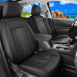 Chevy Colorado Crew Cab Z71 LT ZR2 2015-2022 Huidasource Seat Covers *Full Set* PU Leather Black