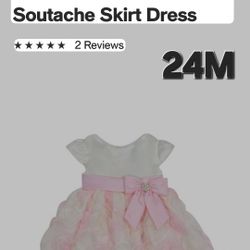 Baby Girl Satin Cab Sleeve Bodice Floral Skirt