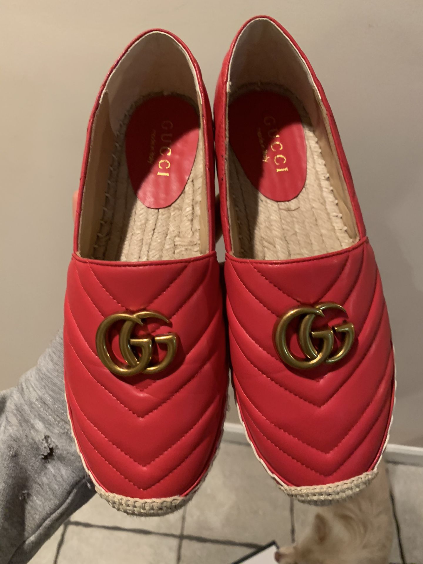 Gucci Red Espadrilles