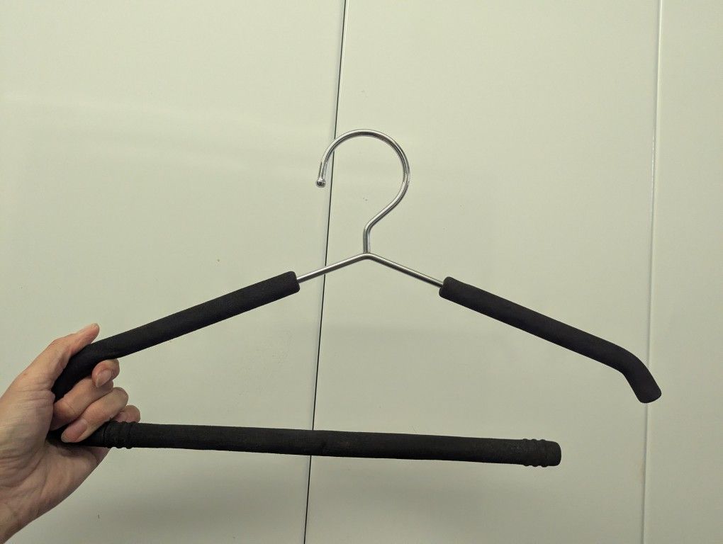 15 Foam Padded Metal Hangers Pant Bar Foam Non slip Clothing Suits Wetsuit