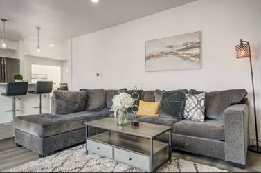 Like New Dark Gray L Shape Sectional Couch/Sofa Chase Custom Made