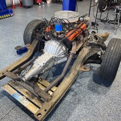 1973 Chevy Camaro Engine Transmission Complete Front Frame