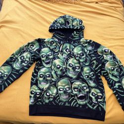 Supreme Green Skull Pile Hoodie