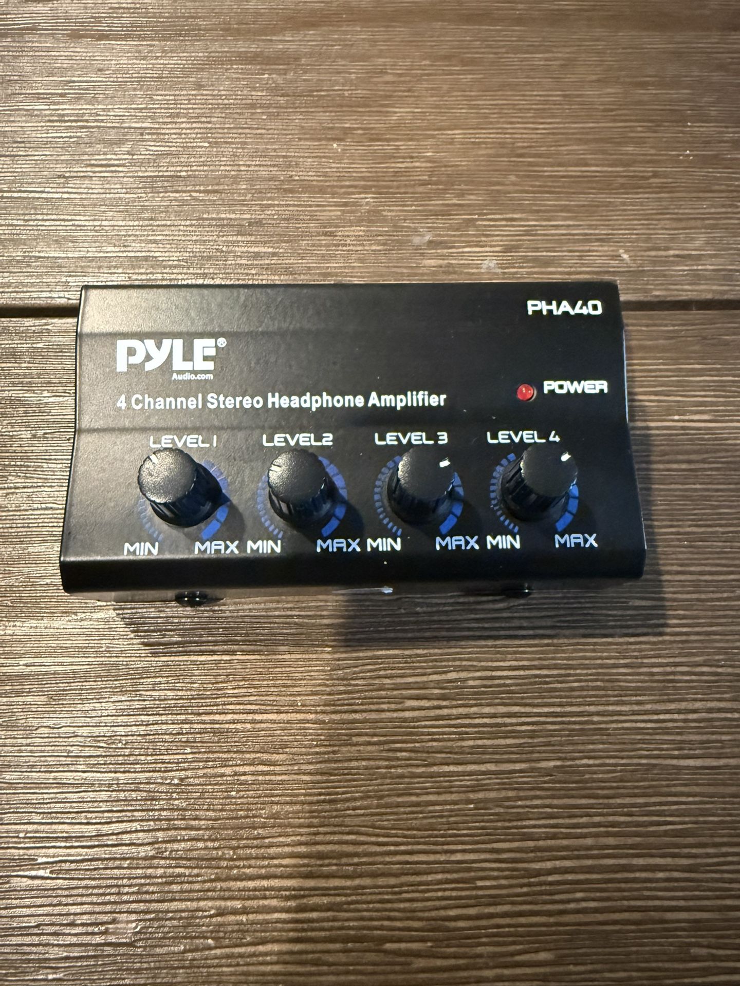 Pyle PHA40 4-Channel Stereo Headphone Amplifier - 1/4" Connectors & Extras