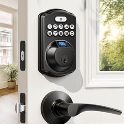 Fingerprint Door Lock with 2 Lever Handles (New in Box)