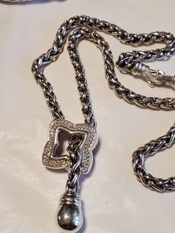 David Yurman Diamond Quatrefoil Lariat Necklace 